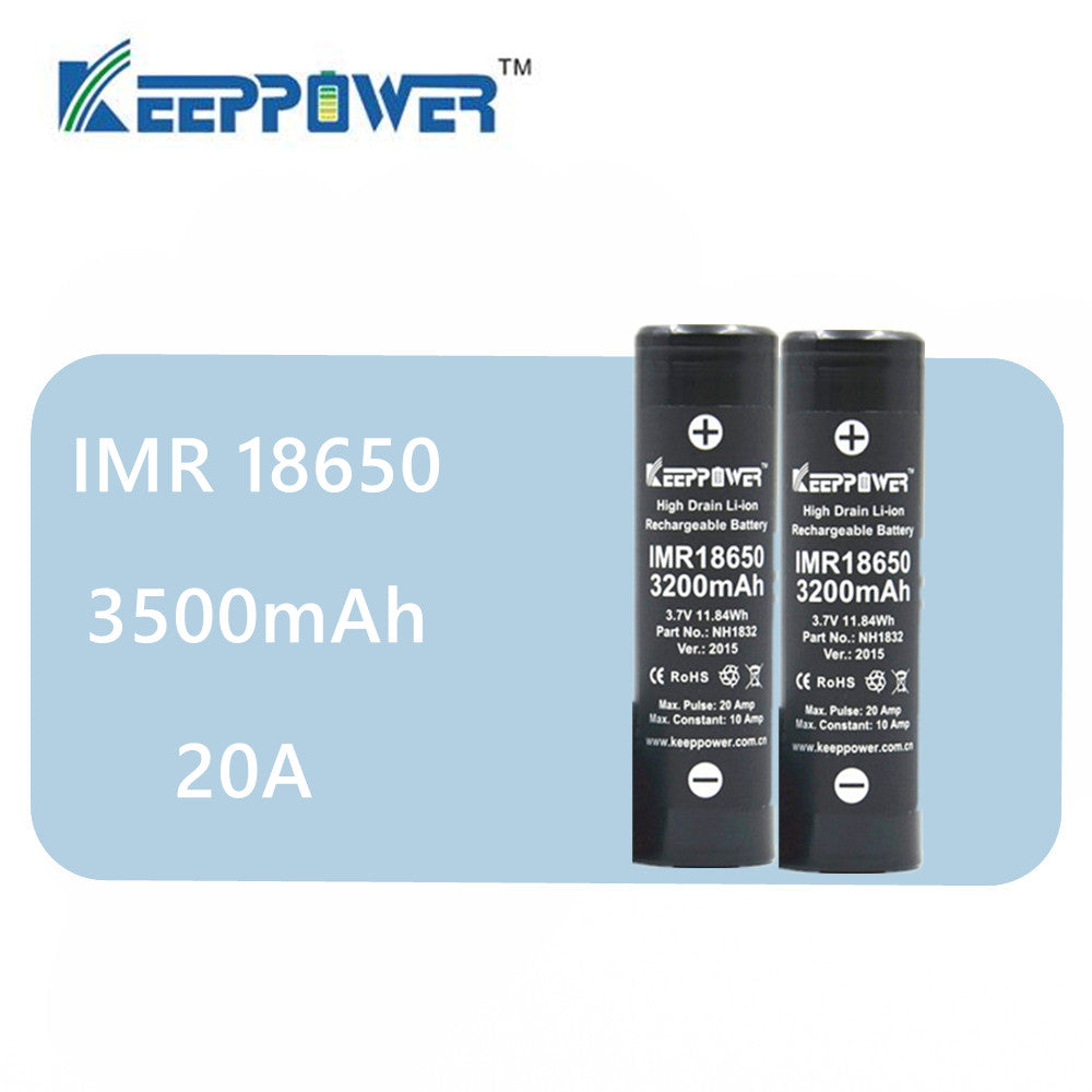 18650 KeepPower 3500mAh Protected Button Top Battery(2)