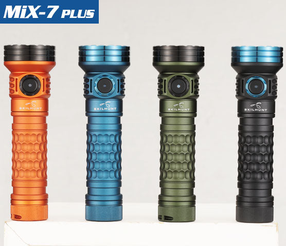 SKILHUNT MiX-7 Gen 2 Plus Multi-color 18650 Magnetic Charging LED Flashlight