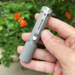 Gift Glow EDC A2 Clicky Titanium Nichia 519a 600lm AA 14500 EDCFlashlight