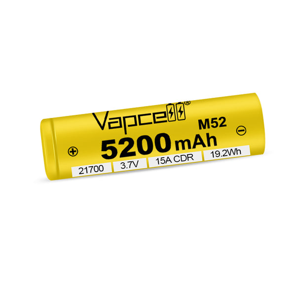 Vapcell M52 21700 5200MAH 15A Battery – Nealsgadgets